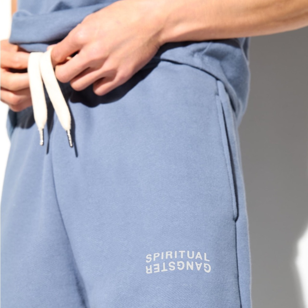 NWT Spirtiual Gangster NWT Logo Ian Sweatpant, *Blue Jean $158 MSRP S/M